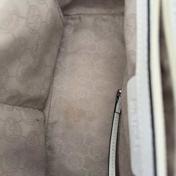 Michael Kors Selma Saffiano Leather Colour Block Medium Satchel Bag Black White - Picture 11 of 12